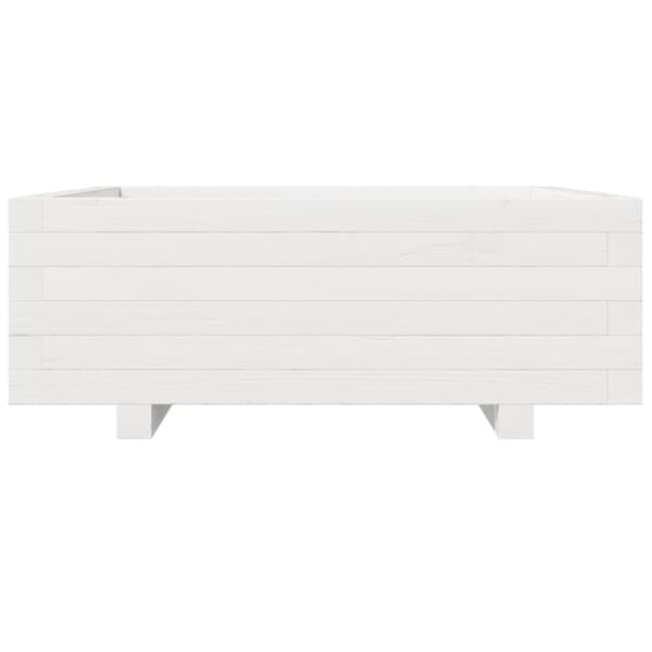 plantekasse 70x70x26,5 cm massivt fyrretræ hvid