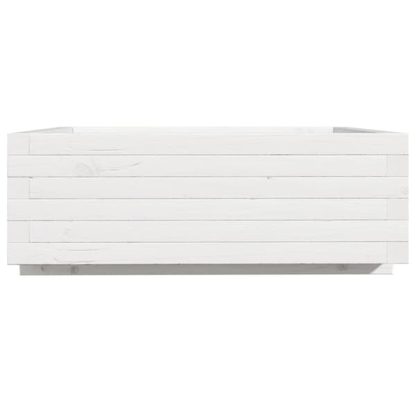 plantekasse 70x70x26,5 cm massivt fyrretræ hvid