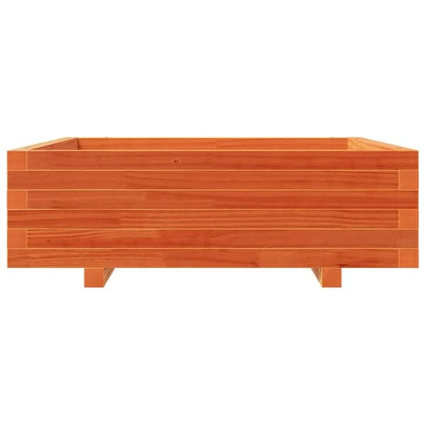 plantekasse 80x80x26,5 cm massivt fyrretræ gyldenbrun