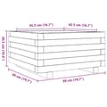Pikkukuva 10 / 10: Puutarhakukkalaatikko vahanruskea 50x50x26,5 cm täysi mänty