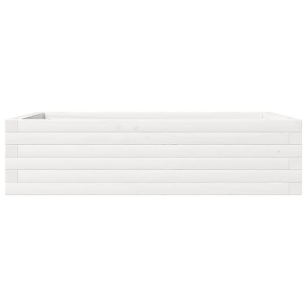 plantekasse 90x60x23 cm massivt fyrretræ hvid