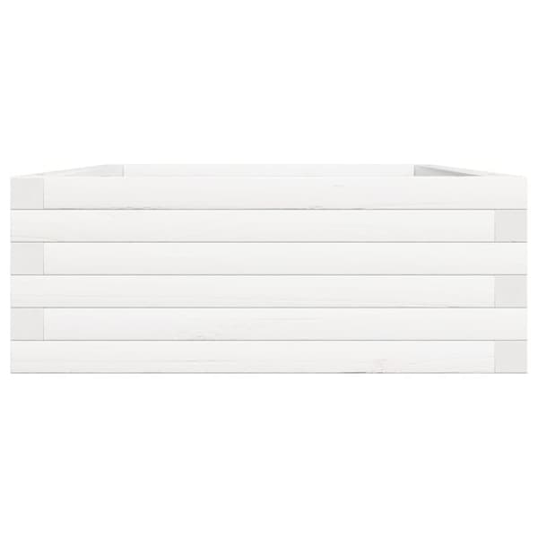 plantekasse 90x60x23 cm massivt fyrretræ hvid