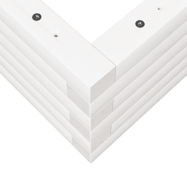 plantekasse 90x60x23 cm massivt fyrretræ hvid