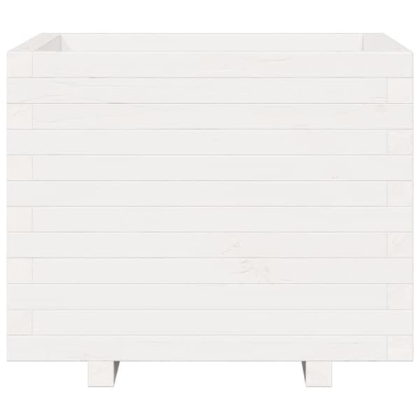 Odlingslåda vit 60x60x49,5 cm massiv furu