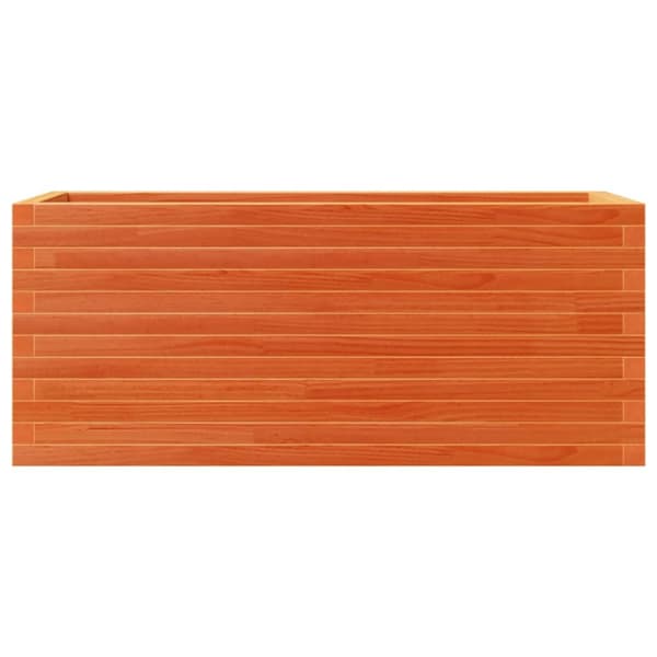 plantekasse 110x40x46 cm massivt fyrretræ gyldenbrun