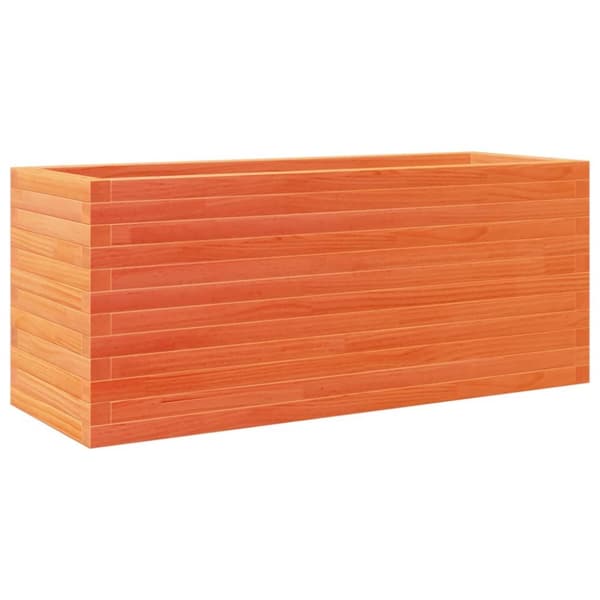 plantekasse 110x40x46 cm massivt fyrretræ gyldenbrun