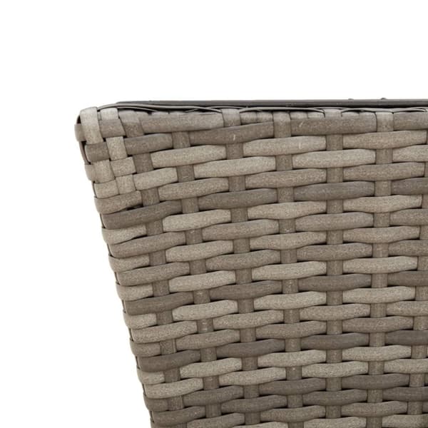 plantekasser med kroge 2 stk. polyrattan grå