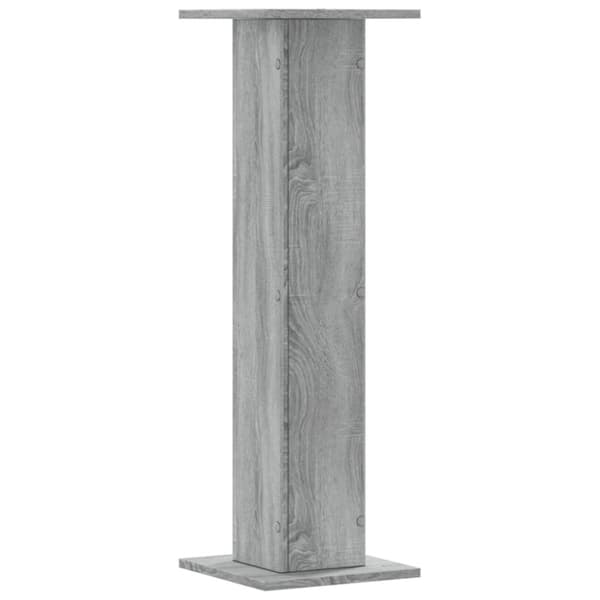 Kasvitelineet 2 kpl harmaa Sonoma 30x30x95 cm tekninen puu