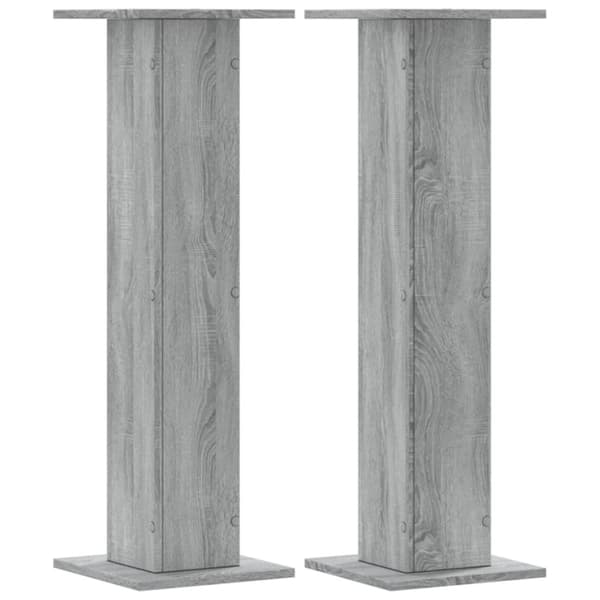 Kasvitelineet 2 kpl harmaa Sonoma 30x30x95 cm tekninen puu