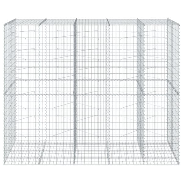 gabionkurv med cover 250x100x200cm galvaniseret jern