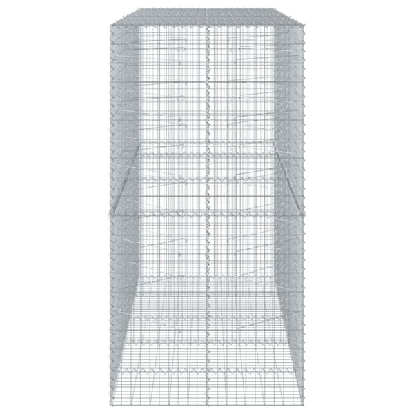 gabionkurv med cover 250x100x200cm galvaniseret jern