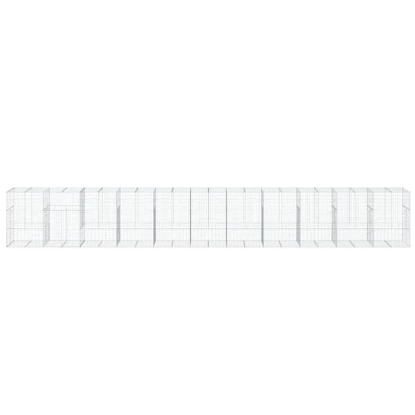 Gabionkorg med skydd 1100x100x150 cm galvaniserat järn
