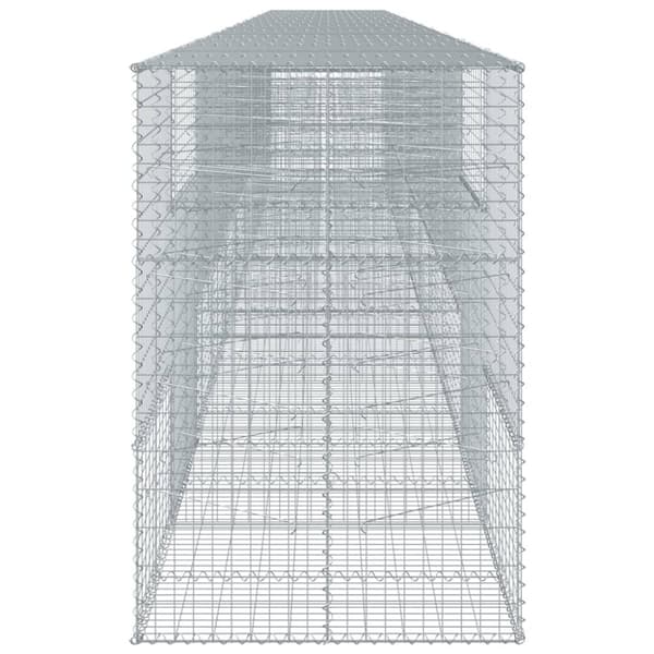 Gabionkorg med skydd 1100x100x150 cm galvaniserat järn