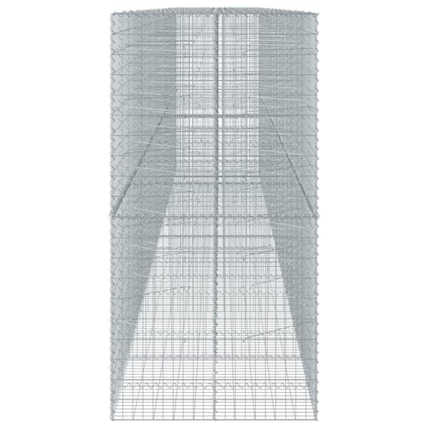 gabionkurv med cover 850x100x200 cm galvaniseret jern