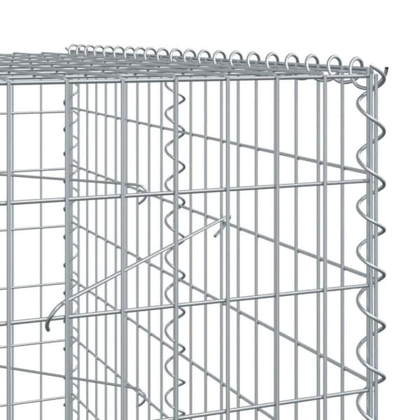 gabionkurv med cover 850x100x200 cm galvaniseret jern