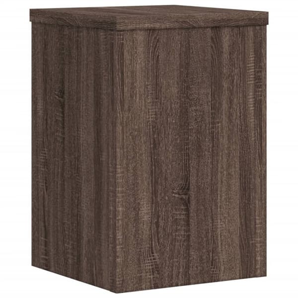 Växtställ 2 st brun ek 25x25x35 cm konstruerat trä