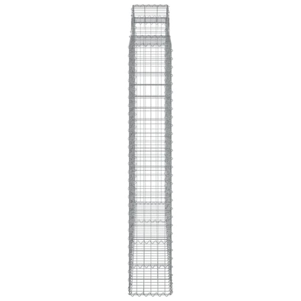 buede gabionkurve 3 stk. 200x30x180/200 cm galvaniseret jern