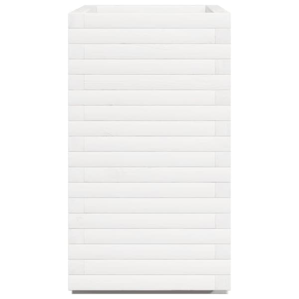 plantekasse 70x40x72 cm massivt fyrretræ hvid