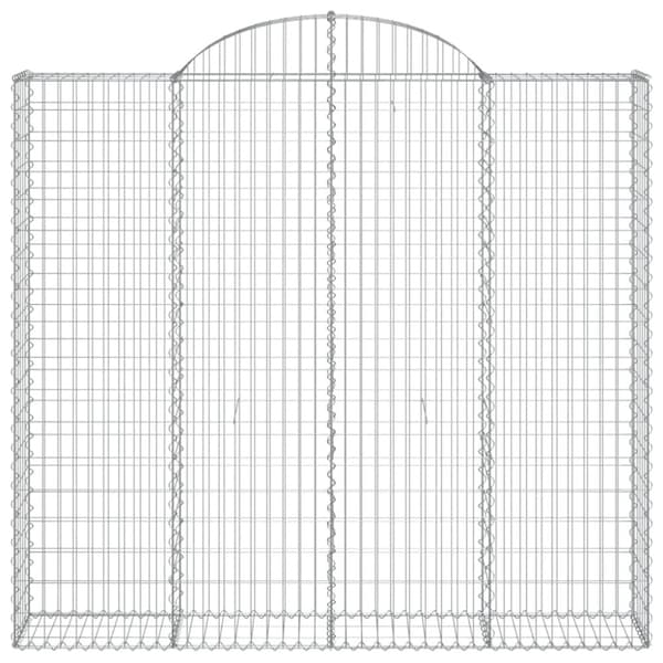 buede gabionkurve 2 stk. 200x30x180/200 cm galvaniseret jern