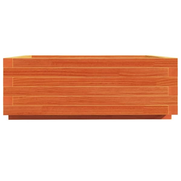 plantekasse 70x70x26,5 cm massivt fyrretræ gyldenbrun