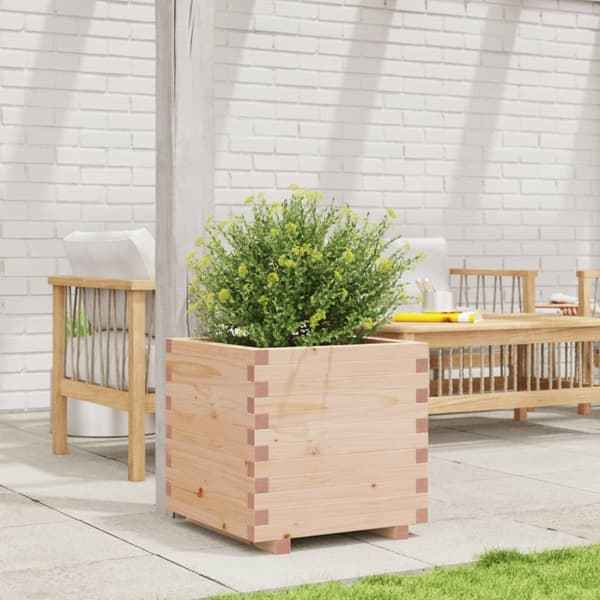 plantekasse 50x50x49,5 cm massivt fyrretræ