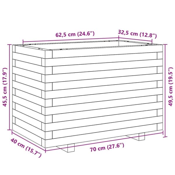 Odlingslåda 70x40x49,5 cm impregnerat furu