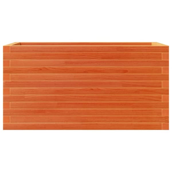Odlingslåda vaxbrun 90x40x46 cm massiv furu
