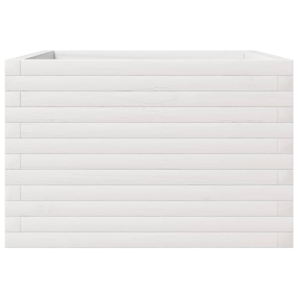 plantekasse 70x70x45,5 cm massivt fyrretræ hvid