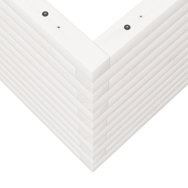 plantekasse 70x70x45,5 cm massivt fyrretræ hvid