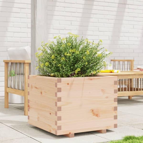 plantekasse 60x60x49,5 cm massivt fyrretræ