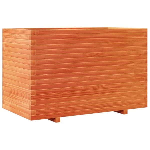 Odlingslåda vaxbrun 110x60x72 cm massiv furu