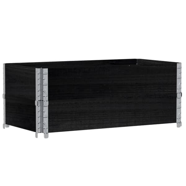 Kukkalaatikko musta 100x50 cm täysi mänty