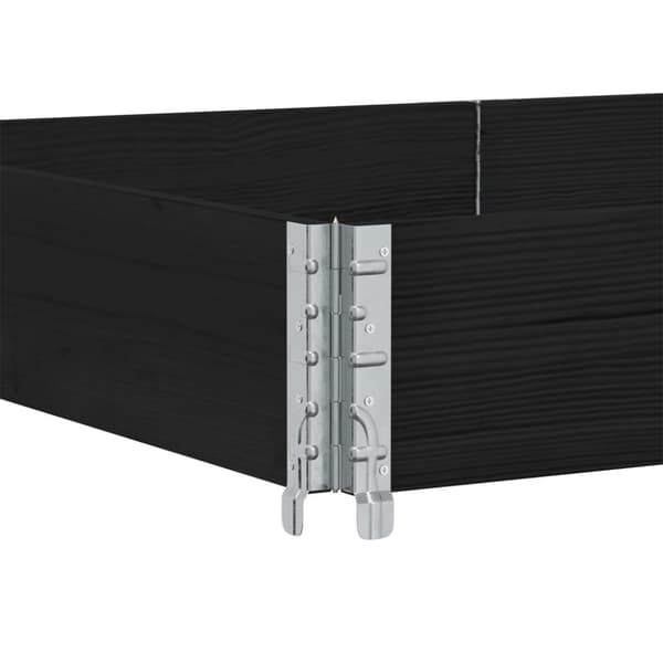 Odlingslåda svart 150x100 cm massiv furu