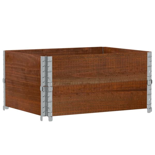 plantekasse 80x60 cm massivt fyrretræ brun