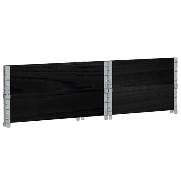 plantekasse 80x60 cm massivt fyrretræ sort