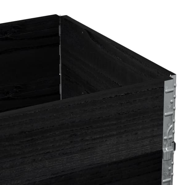 plantekasse 80x60 cm massivt fyrretræ sort