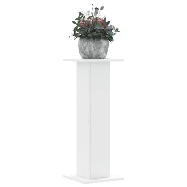 Växtställ 2 st vit 30x30x80 cm konstruerat trä
