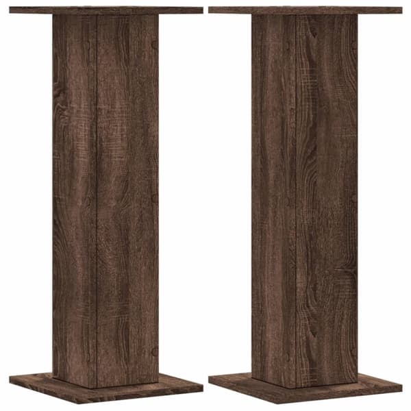 Kasvitelineet 2 kpl ruskea tammi 30x30x80 cm tekninen puu