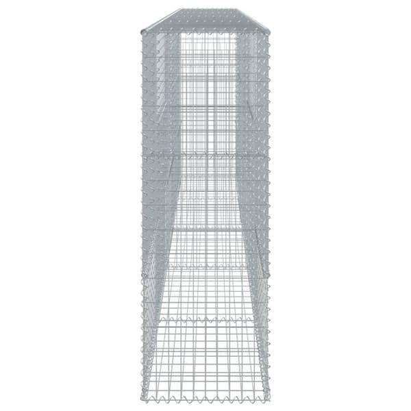 gabionkurv med cover 500x50x150 cm galvaniseret jern