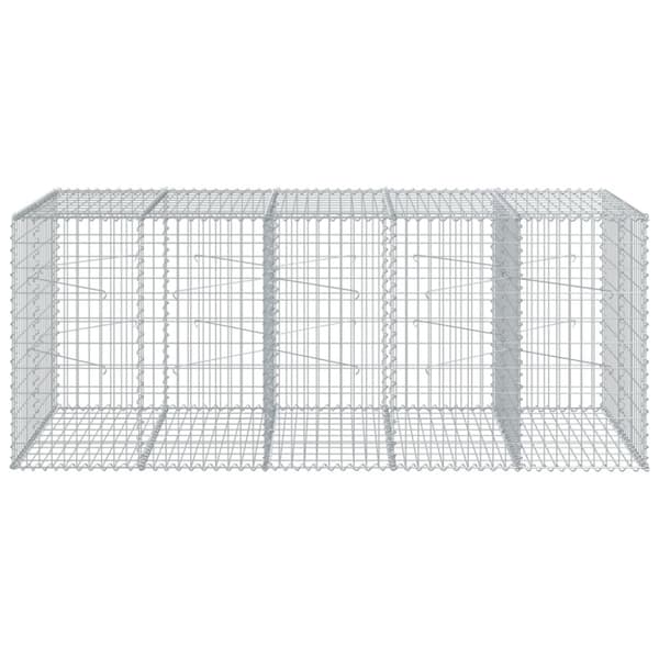 Gabionkorg med skydd 250x100x100 cm galvaniserat järn