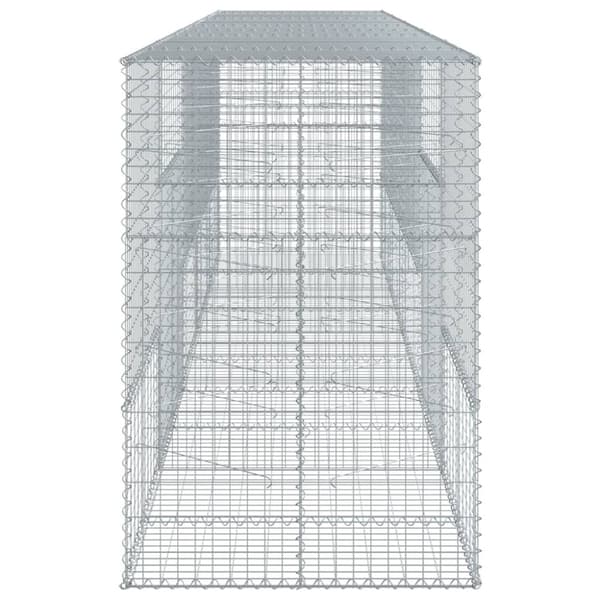 Gabionkorg med skydd 500x100x150 cm galvaniserat järn