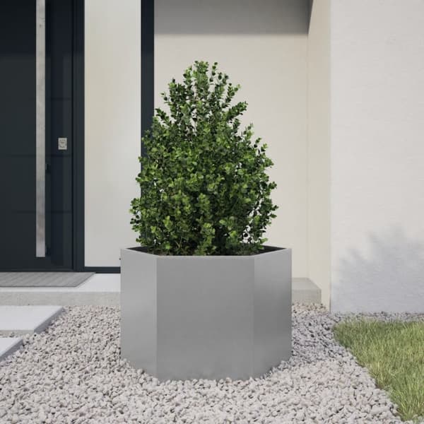 plantekasse 69x60x45 cm sekskantet galvaniseret stål