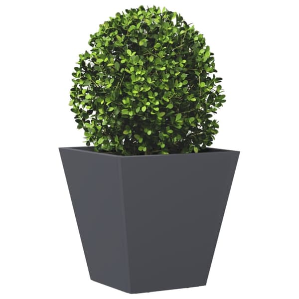 plantekasser 2 stk. 30x30x30 cm stål antracitgrå