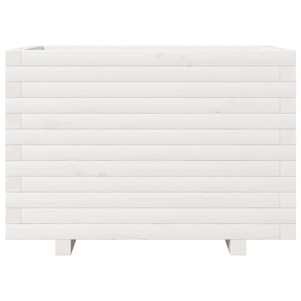 plantekasse 70x40x49,5 cm massivt fyrretræ hvid