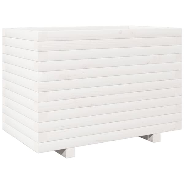 plantekasse 70x40x49,5 cm massivt fyrretræ hvid