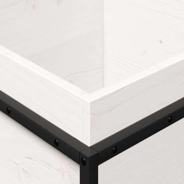 plantekasse 40x40x50 cm massivt fyrretræ hvid