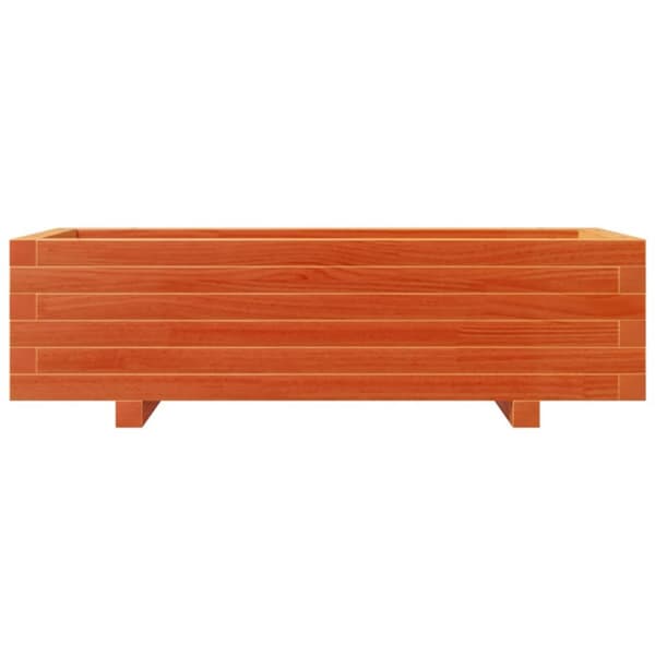 Odlingslåda vaxbrun 90x40x26,5 cm massiv furu