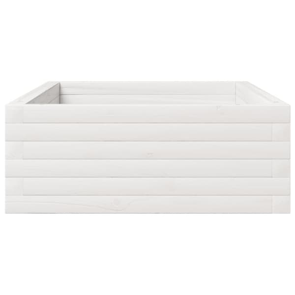 plantekasse 110x60x23 cm massivt fyrretræ hvid