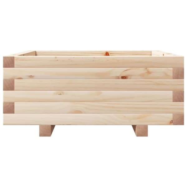 Odlingslåda 60x60x26,5 cm massivt furuträ