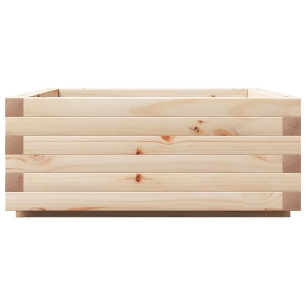 Odlingslåda 60x60x26,5 cm massivt furuträ